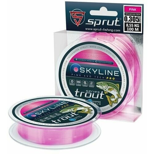 Леска Летняя Sprut EvoTech PRO Pink 0,305mm/100m