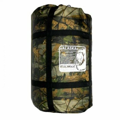 Спальный мешок Спальный мешок-одеяло c подголовником ALASKA -20 (250х90 см), с собой, удобный, камуфляж