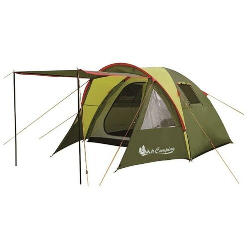 Четырехместная кемпинговая двухслойная палатка шатер 1004-4 MirCamping, палатки туристические с навесом и тамбуром