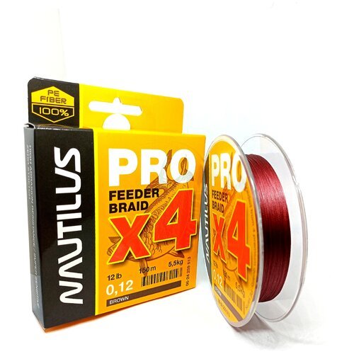 Шнур Nautilus Pro Feeder Braid Brown d-0.12 5.5кг 12lb 150м