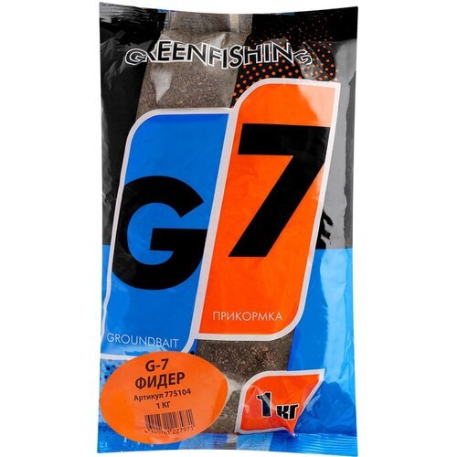 GREENFISHING Прикормка Greenfishing G-7, фидер, 1 кг