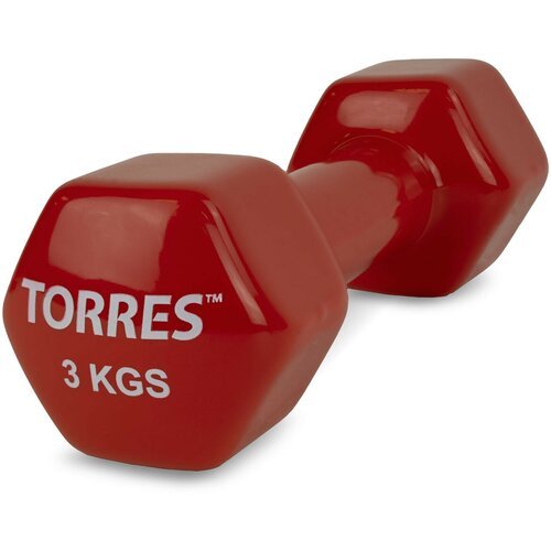 Гантель TORRES PL522205, вес 3 кг, 1 шт