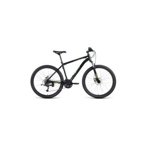 Велосипед FORWARD KATANA 27,5 D (27,5' 24 ск. рост. 18') 2023, черный/ярко-зеленый. IB3F7Q164XBKBGN