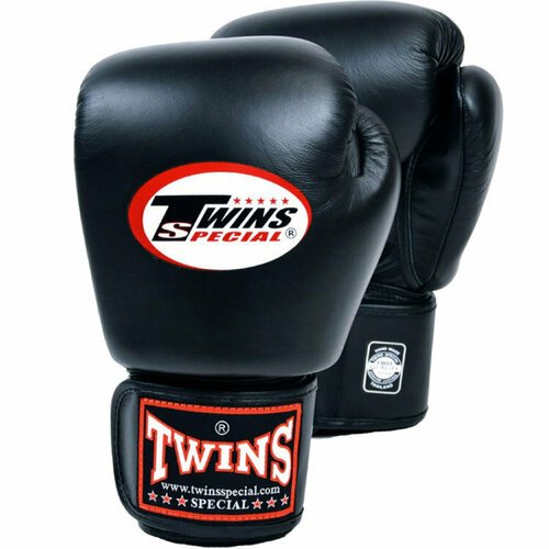 Боксерские перчатки TWINS BGVL-3 BLACK (Кожа, TWINS, 18 унций, 400, 200, 150, Черный) 18 унций