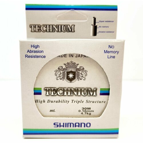 Леска SHIMANO technium 0.16 мм. 4.70 кг. 30 м. зимняя