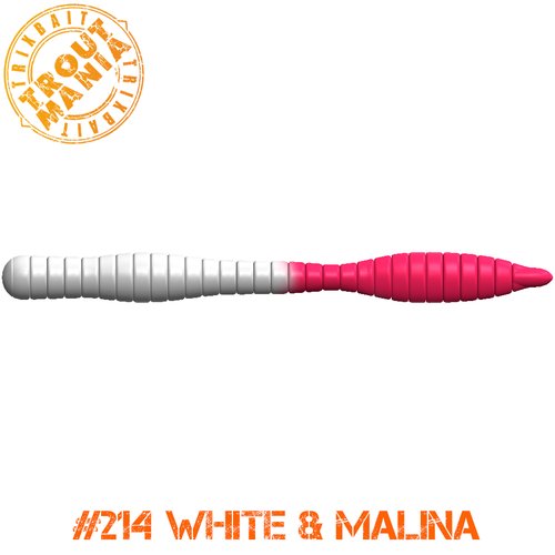 TM Fat Worm 3' -214 White&Malina (Cheese)