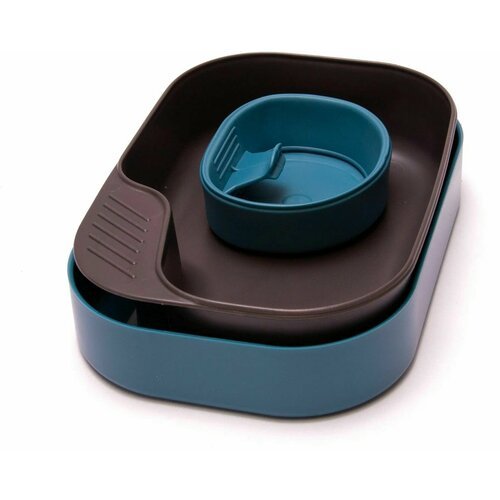 Пластиковый портативный набор посуды Wildo Camp-A-Box Basic, лазурный