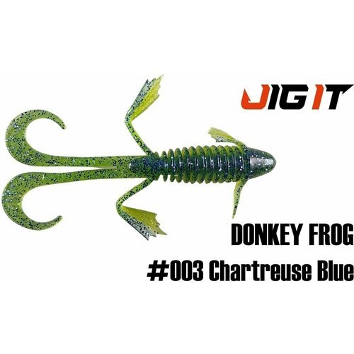 Приманка Силиконовая Jig It Donkey Frog 4.8 (122 мм) #003 CHARTREUSE BLUE Squid