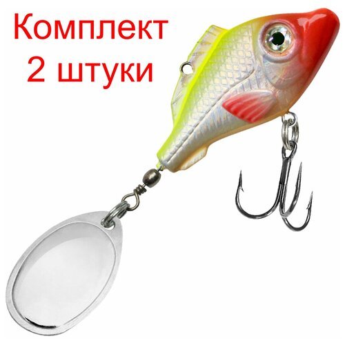 Блесна для рыбалки AQUA немо AGLIA 23,0g цвет 014 (клоун, серебро), 2 штуки в комплекте