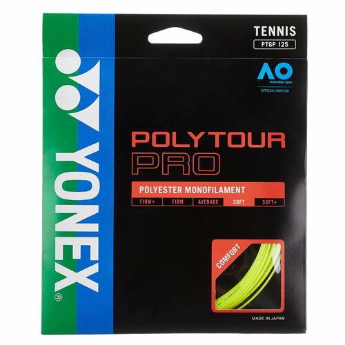 Струна для тенниса Yonex 12m PolyTour Pro, Yellow, 1.20