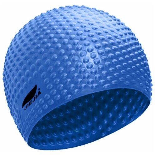 Шапочка для плавания силиконовая Bubble Cap E38926 (синяя)