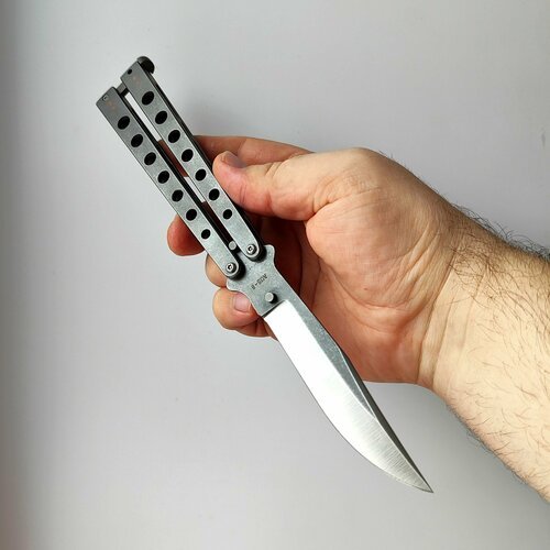 Нож бабочка, балисонг Atroposknife 'Kratos' RS. Нож складной туристический. Длина лезвия 10,8 см
