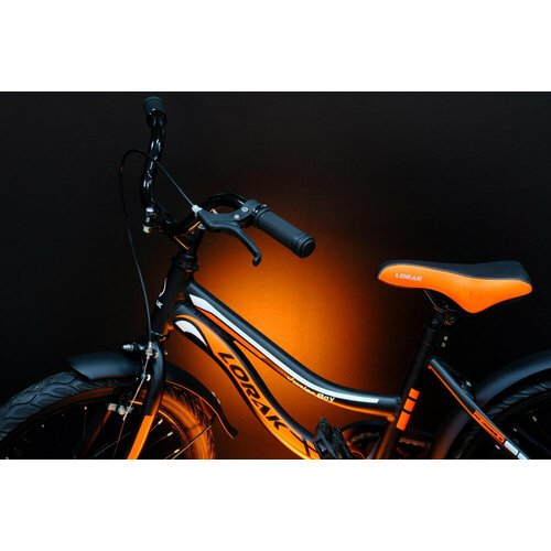 Велосипед LORAK JUNIOR 18 Boy Матовый Чёрный/Оранжевый