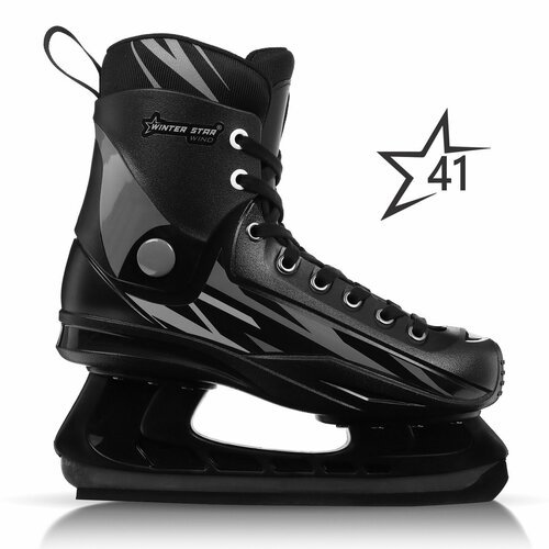 Коньки хоккейные прокатные Winter Star, размер 41, цвет черный