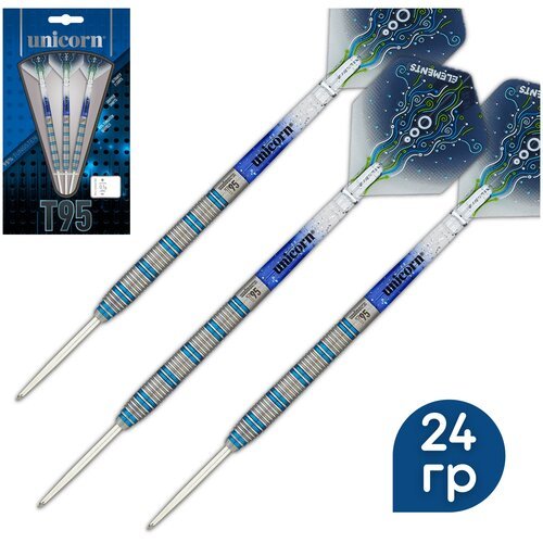 Дротики Unicorn T95 Core XL Blue steeltip 24gr (профессиональный уровень)