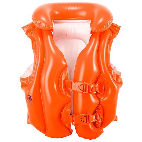 Жилет надувной для плавания INTEX 50*47 оранжевый 3-6лет Делюкс 58671
