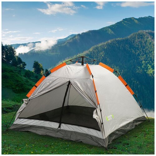 Палатка 3х-местная, 200х200х130 см, 1 комн, с москитной сеткой, автомат, Green Days, GJH021-3