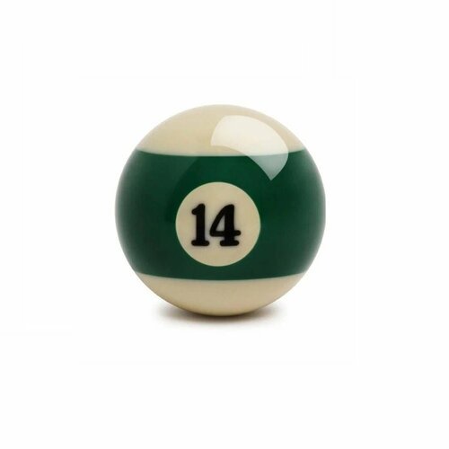 Шар для бильярда №14 38 мм бильярдный шар, белый/зеленый