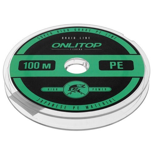 Шнур ONLYTOP universal, 100 м, d=0,35 мм, цвет тёмно-зелёный