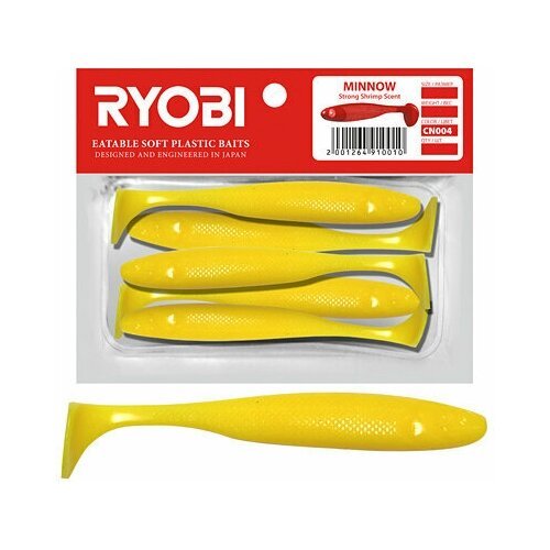 Мягкая силиконовая приманка риппер Ryobi MINNOW (93mm), CN004 (sweet melon), ( упк. 5 шт.)