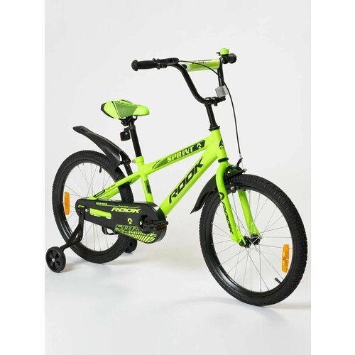 Велосипед детский 20' ROOK SPRINT зеленый для мальчиков и девочек от 6 до 9 лет на рост 115-140см