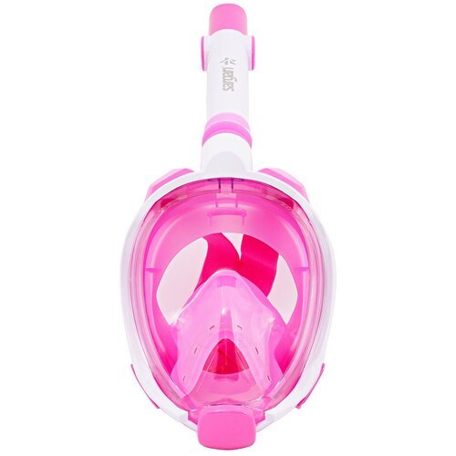 Полнолицевая маска для плавания (снорклинга) SARGAN Галактика Премиум цвет розовый детская