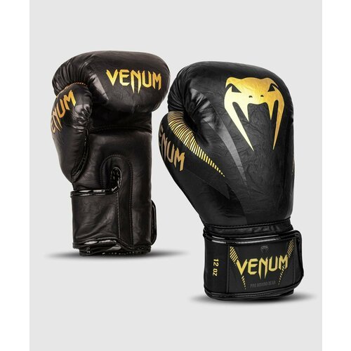 Перчатки боксерские Venum Impact Black/Gold, 10 унций Venum