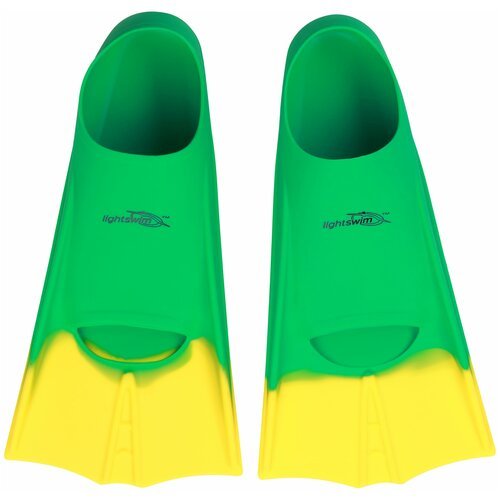 Ласты для плавания детские Training fins Light Swim LSF11 (CH) Зелёный/Жёлтый, р. 33-35