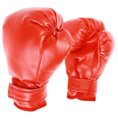 Перчатки боксёрские детские, цвет красный, размер 4 oz