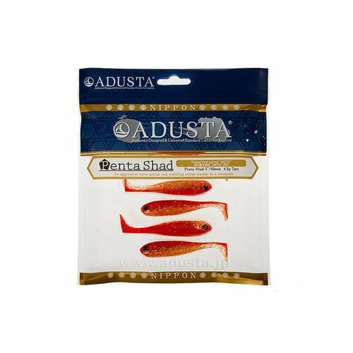 Приманка Adusta Penta shad 2' #116 Red Golden Shad