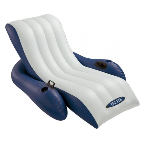 Кресло Intex Floating Recliner Lounge 135x180 см белый/синий