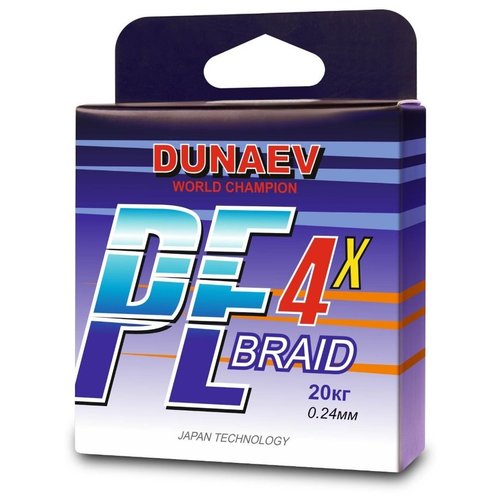 Шнур Dunaev BRAID PE X-4 150м 0.08мм 2.9кг темно-зелёный