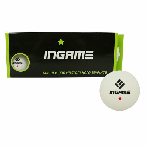 Мяч для настольного тенниса INGAME 1* 10шт. IG020