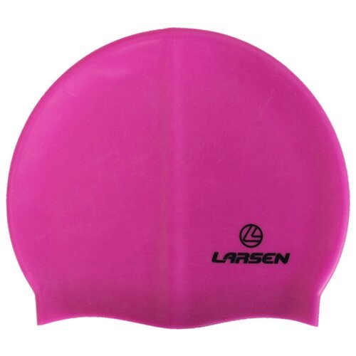 Шапочка плавательная Larsen LS78, силикон, розовый неон