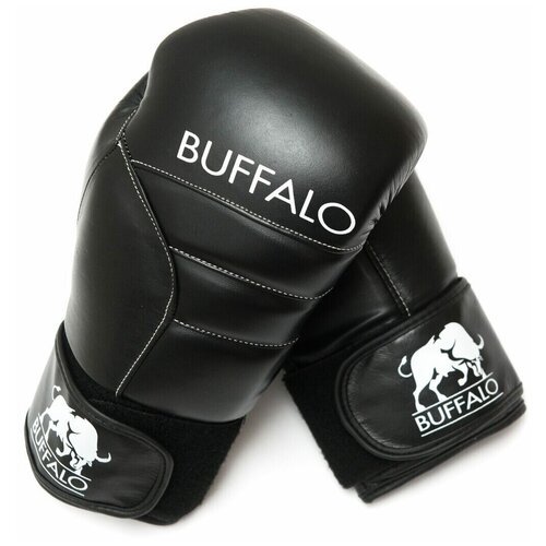 Перчатки боксерские Buffalo кожаные на липучке 16 oz Black