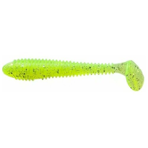 Силиконовая приманка для рыбалки Crazy Fish VIBRO FAT 3.2' 80 мм #54 Green Acid, Кальмар (5 шт) / Приманки на щуку / Для судака / Ловля окуня / Джиг / Трофейная рыбалка / Виброхвост