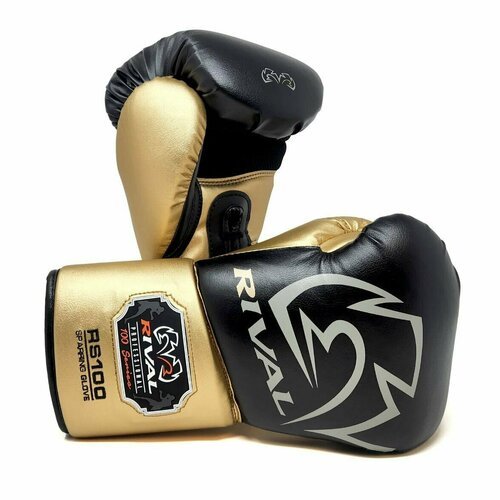 Перчатки боксерские RIVAL RS100 PROFESSIONAL SPARRING GLOVES, 14 унций, черные