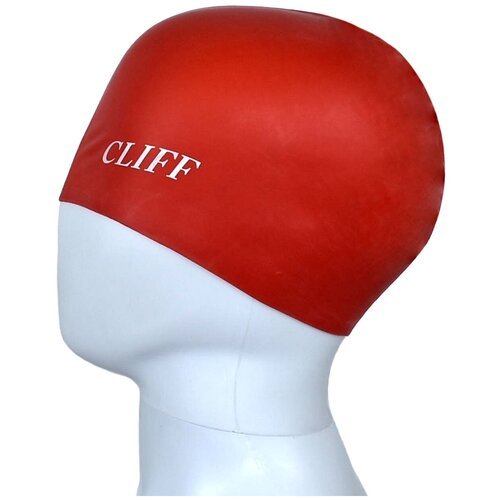 Шапочка для плавания CLIFF силиконовая CS02, в коробке, красная