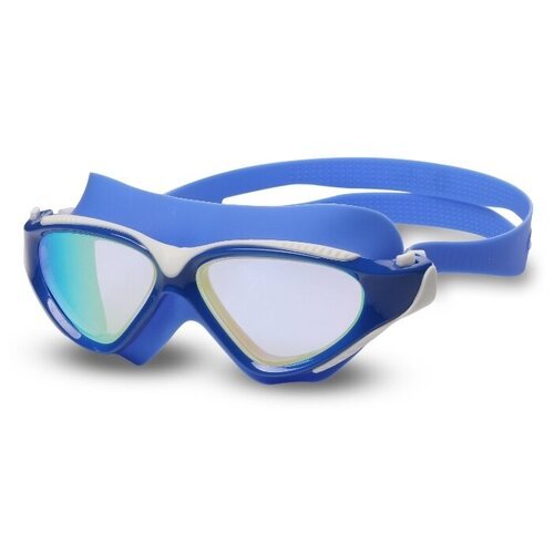 Очки для плавания (полумаска) INDIGO GRASSHOPPER зеркальные S991M Синий
