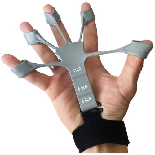 Эспандер для пальцев GCsport Fingers Trainer серый (нагрузка 5кг)