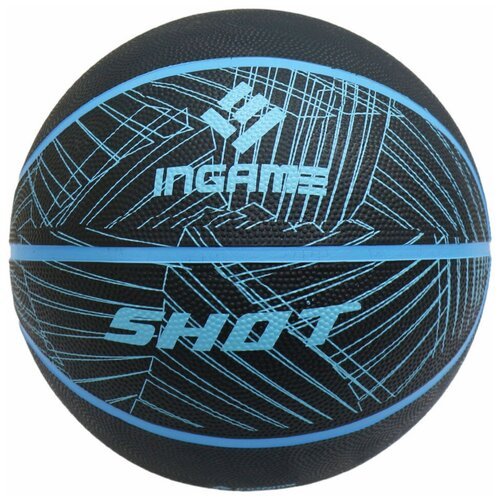 Мяч баскетбольный резиновый INGАME SHOT, размер 7, черно-синий
