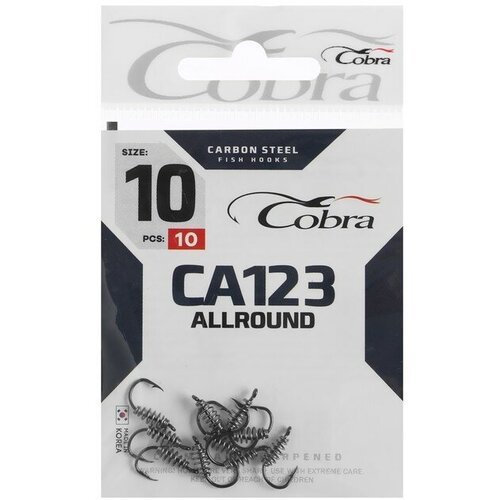 Крючки Cobra ALLROUND, серия CA123, № 10, 10 шт.