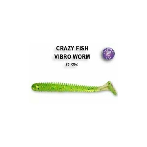 Приманка силиконовая Crazy Fish Vibro Worm 3.4' 8,5см, 12-85-20-6