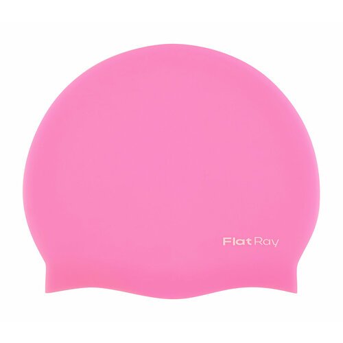 Шапочка для павания силиконовая Flat Ray Silicone Swim Cap (розовый)