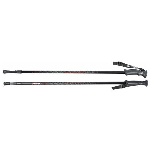 Палки для ходьбы TT YETI треккинговые раздвижные C резиновой ручкой TT 115-135 см BLACK
