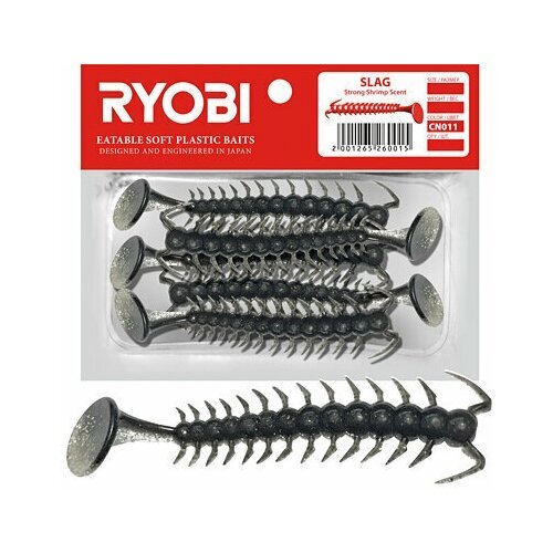 Мягкая силиконовая приманка риппер Ryobi SLAG (71mm), CN011 (christmas toy), ( упк. 5 шт.)