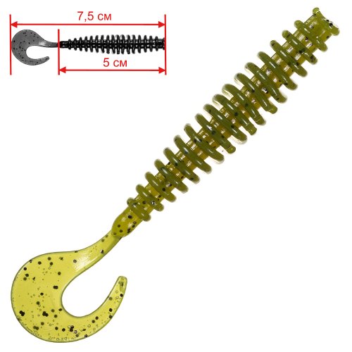 Силиконовая приманка Trigger Baits Ringer Worm 3' №163 7,5см. 5шт.