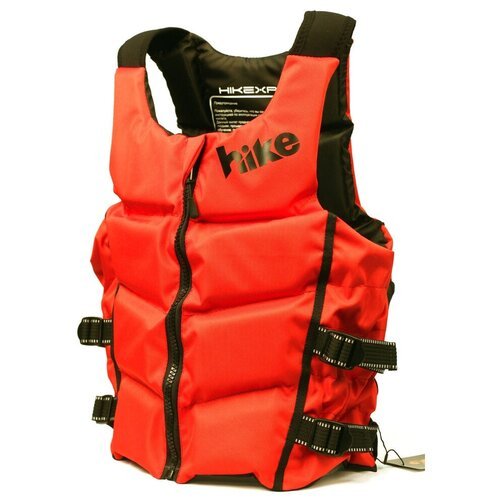 Жилет страховочный плавательный Standart hikeXp, красный, размер S / Спортивный спасательный жилет для рыбалки, водных видов спорта, SUP