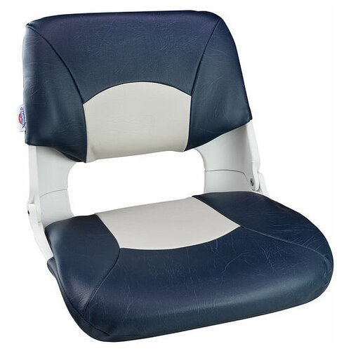 Кресло складное мягкое SKIPPER, цвет синий/белый для лодки / катера