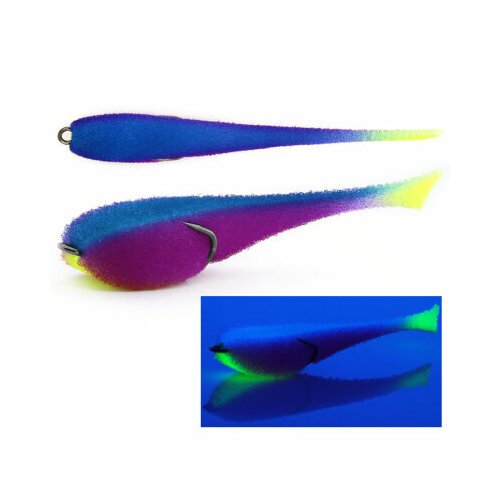 Классическая Поролоновая рыбка с поджатым двойником 12 см, цв. 23, 3 шт/упак